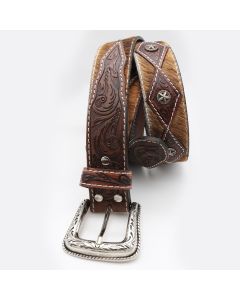 Cintura Western Uomo Ariat Calf Hair Concho