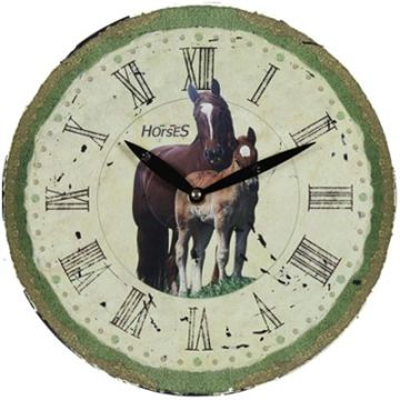 Orologio in legno dipinto