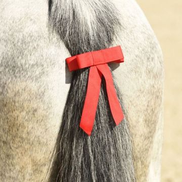 Fiocco Rosso Per Coda Con Velcro