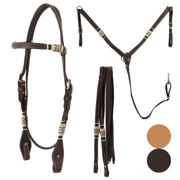 Set Briglia Redini Pettorale Silver Horse Maidu