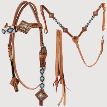 Set Western Silver Horse Sewee Perl