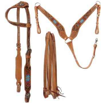 Set Western Silver Horse Tewa Perl