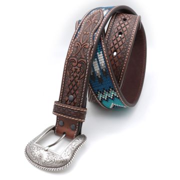 Cintura Uomo Ariat Soutwestern Ricamata